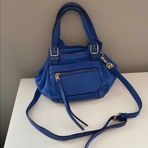 Vintage Y2K Liz Claiborne Colbalt Blue Leather Purse